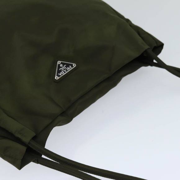 PRADA Tote Bag Nylon Khaki Auth 75638 - Picture 6 of 16